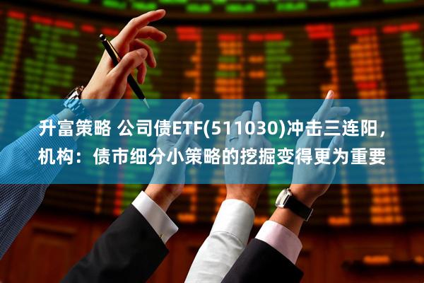 升富策略 公司债ETF(511030)冲击三连阳，机构：债市细分小策略的挖掘变得更为重要
